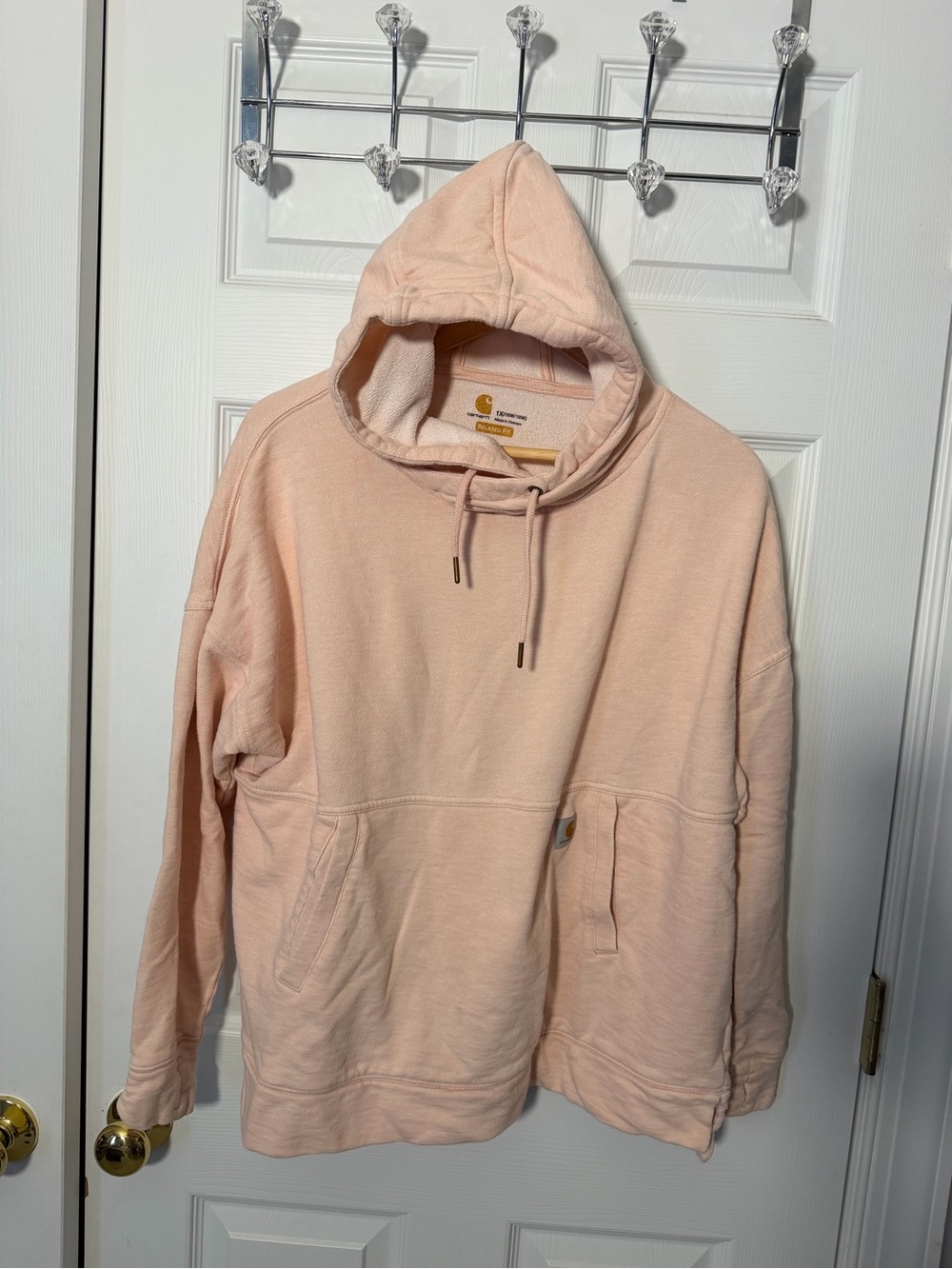 Carhartt Men’s Zip-Up Hooded Sweatshirt - Pale Peach